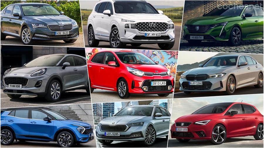 Base de datos de coches en excel. Marca, Modelo, Motor, Potencia, Consumo